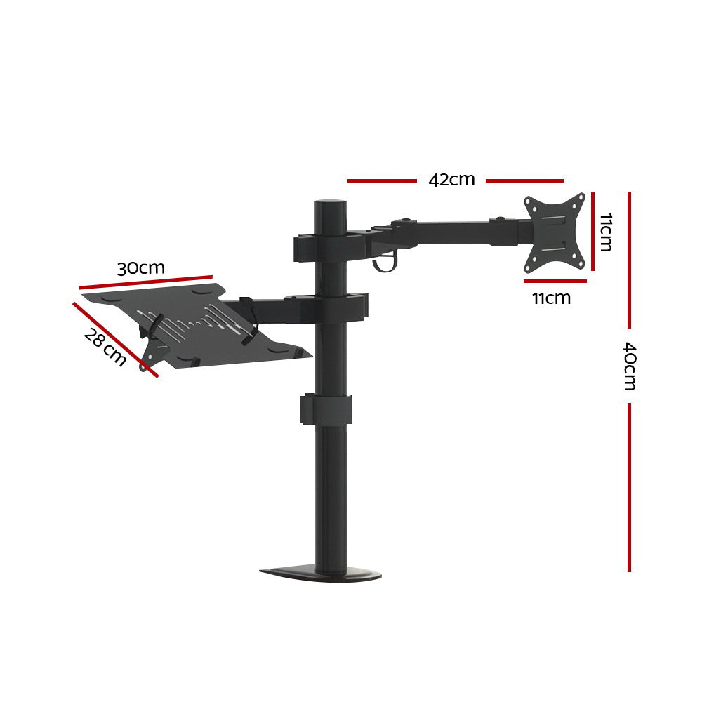 Monitor Arm Stand Laptop Tray Display Desk Mount Bracket Screen Holder