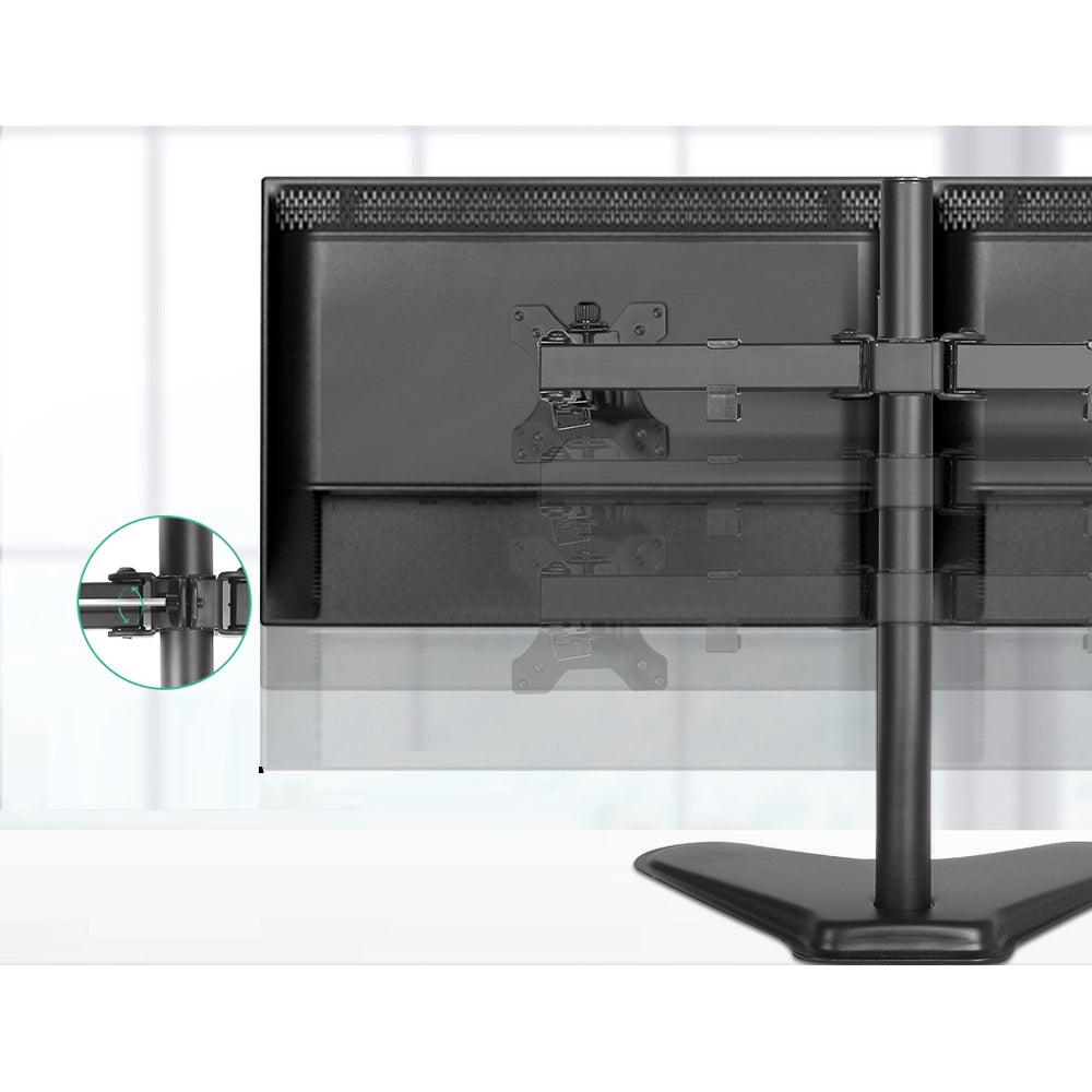 Dual Monitor Arm Stand Brackets - Black