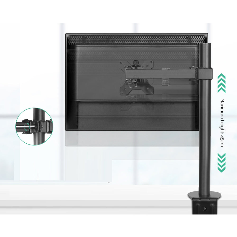 Single Monitor Arm Stand Brackets - Black