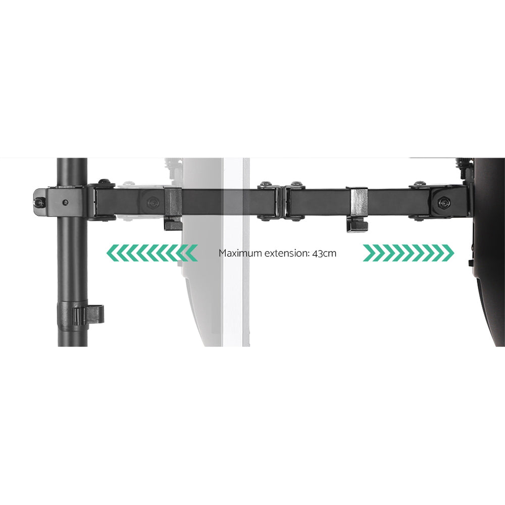 Single Monitor Arm Stand Brackets - Black