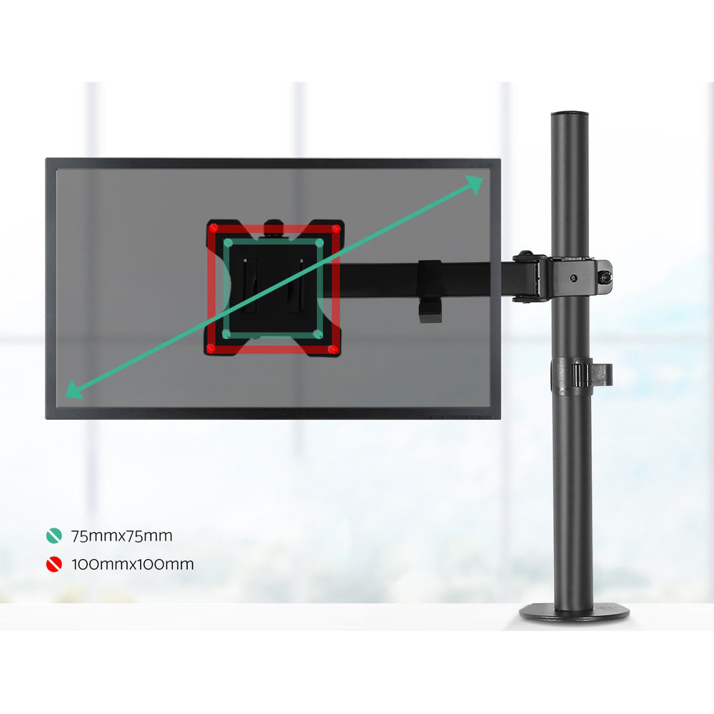 Single Monitor Arm Stand Brackets - Black