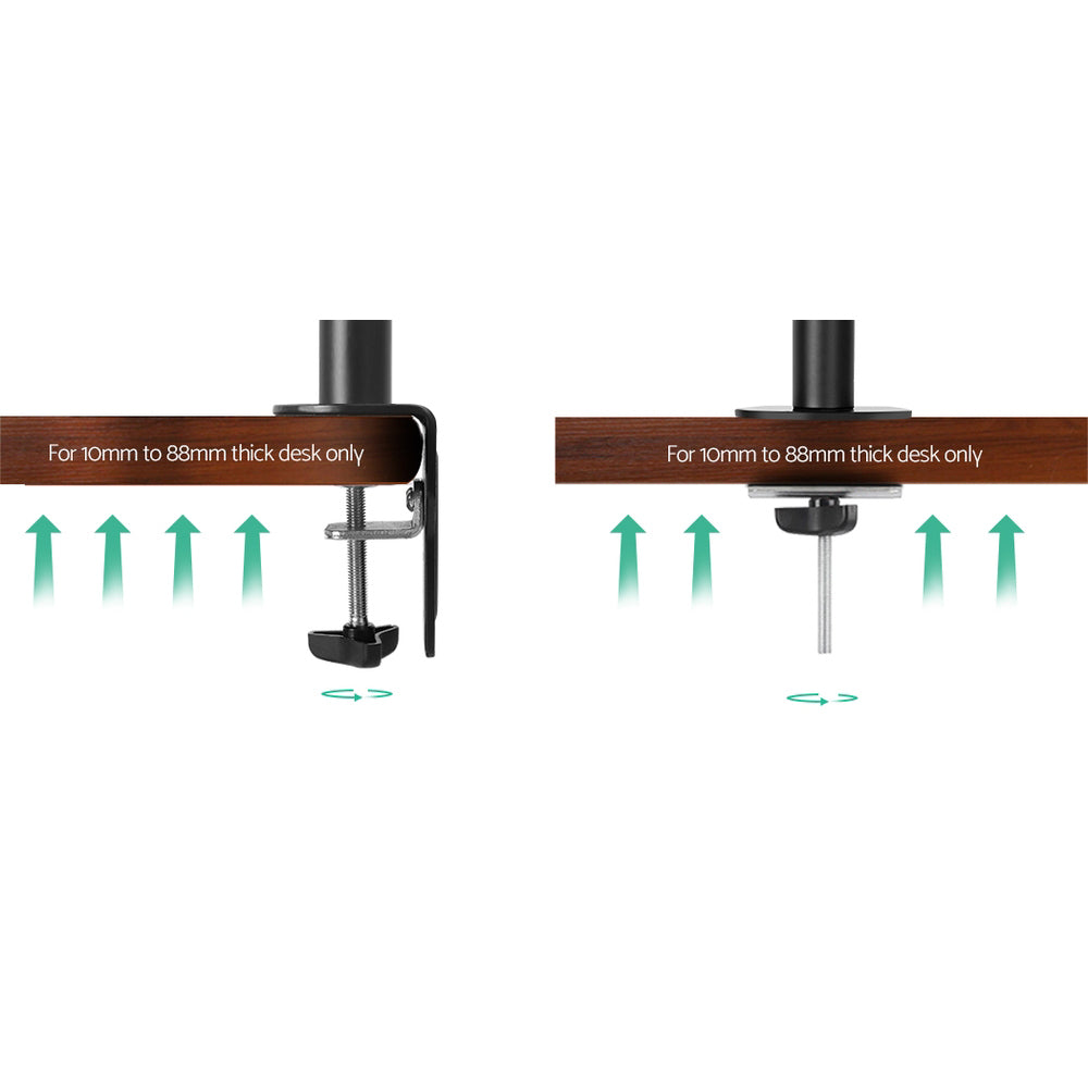 Single Monitor Arm Stand Brackets - Black