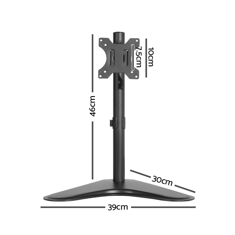 Single Monitor Arm Stand Brackets - Black
