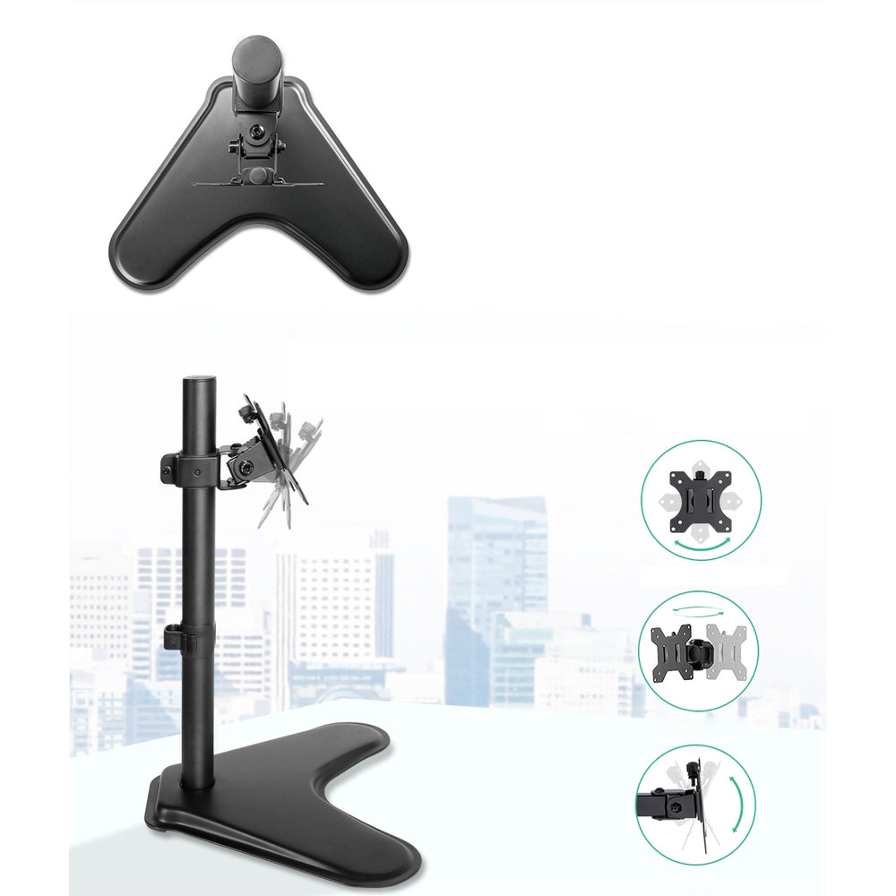 Single Monitor Arm Stand Brackets - Black