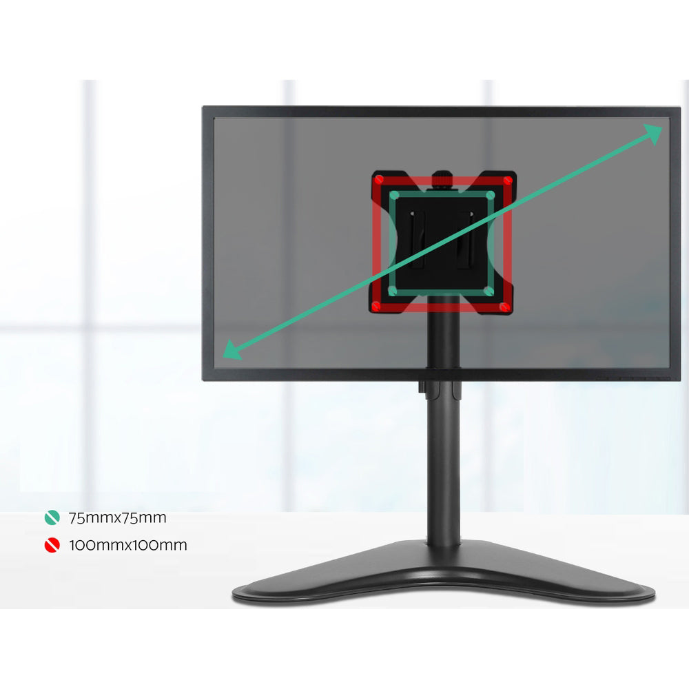 Single Monitor Arm Stand Brackets - Black