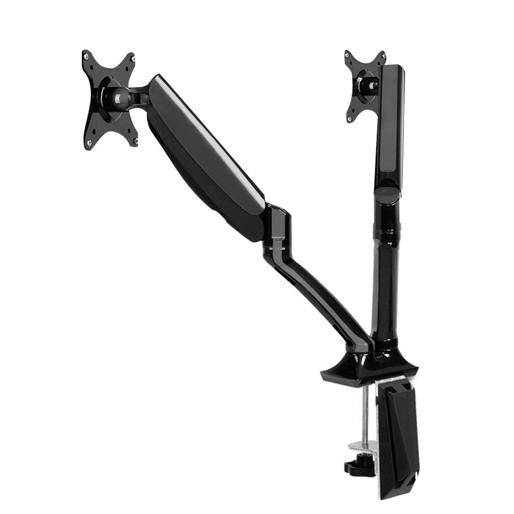 Dual Monitor Arm Stand Brackets - Black