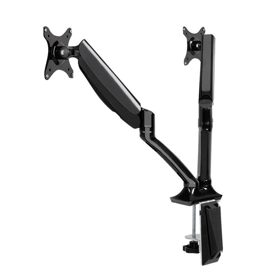 Dual Monitor Arm Stand Brackets - Black