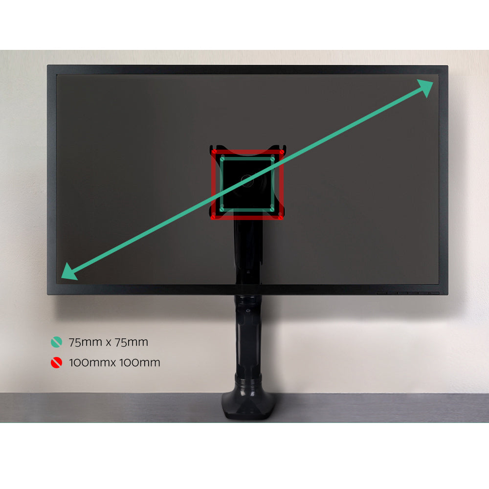 Single Monitor Arm Stand Brackets - Black