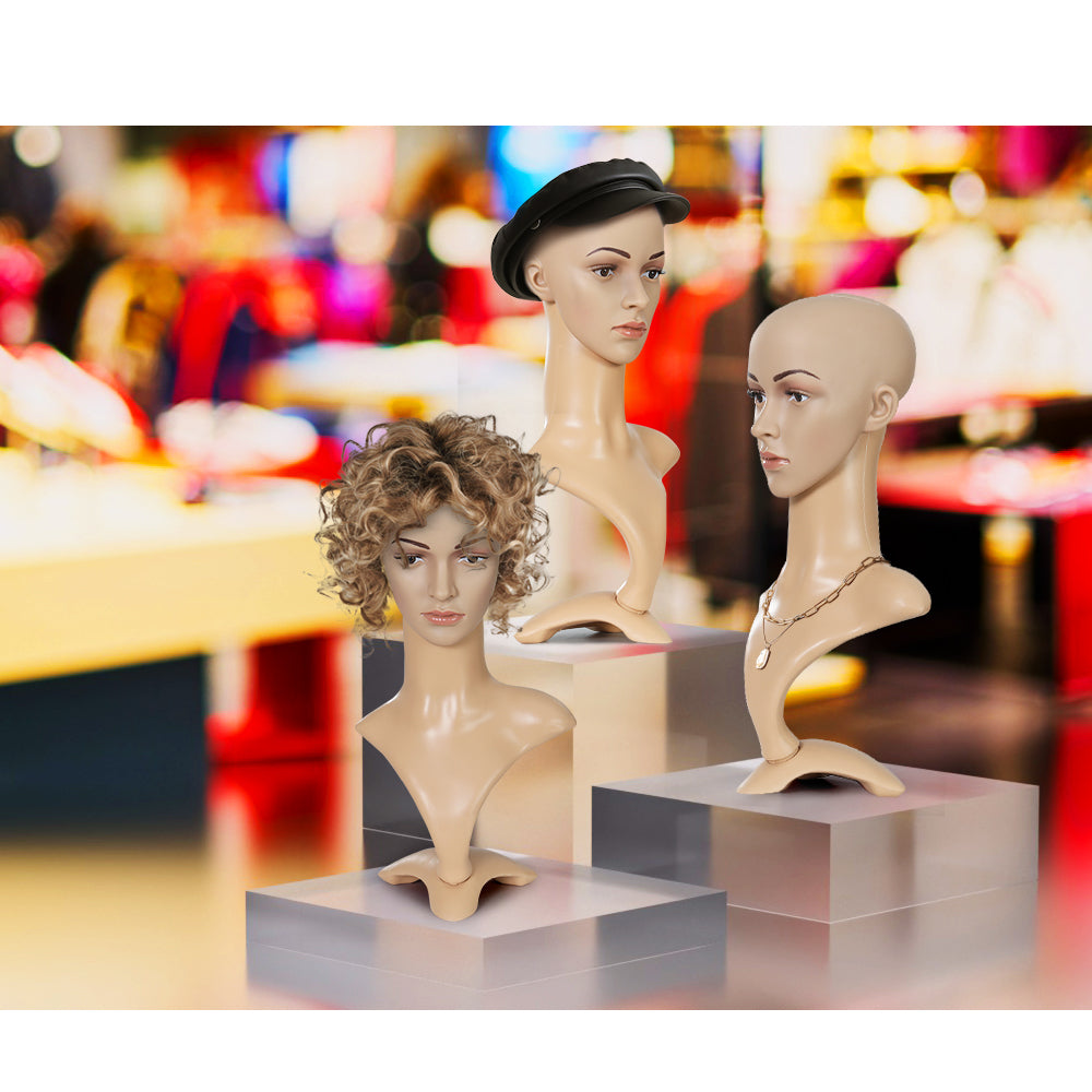 Female Mannequin Head Dummy Model Display Shop Stand - 52cm