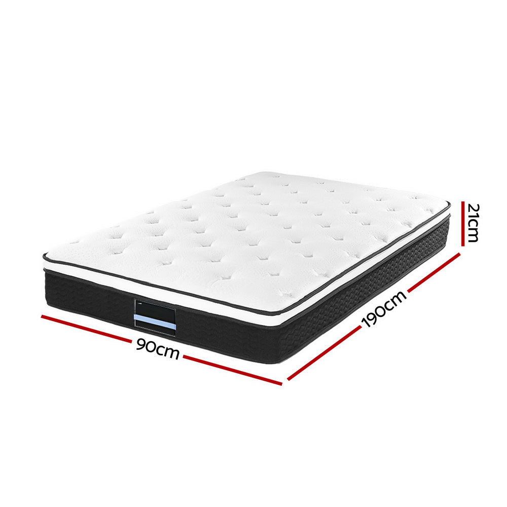 Euro Top Bedding Spring Mattress 21cm - Single