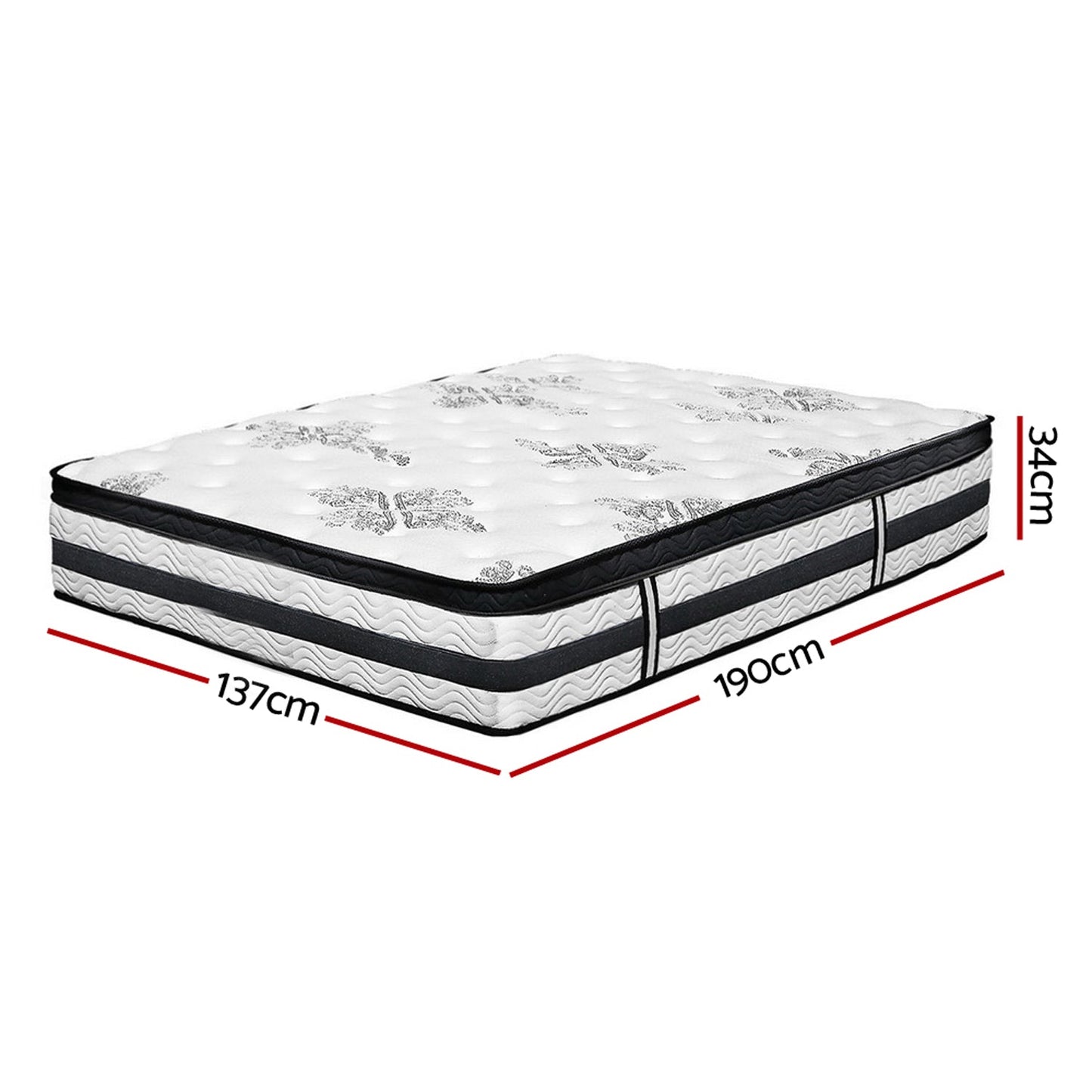 Double Size Medium Firm Spring Mattress - 34cm