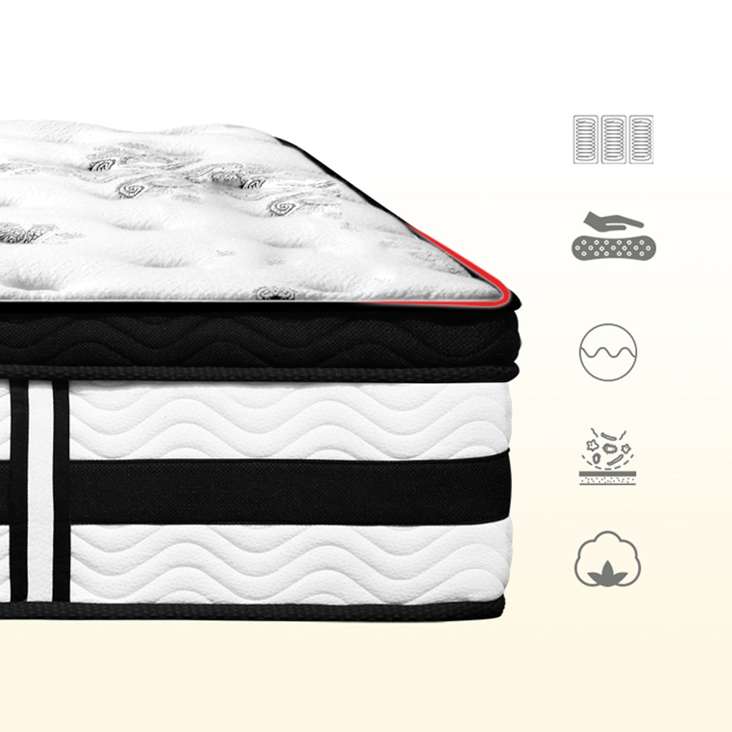 Double Size Medium Firm Spring Mattress - 34cm