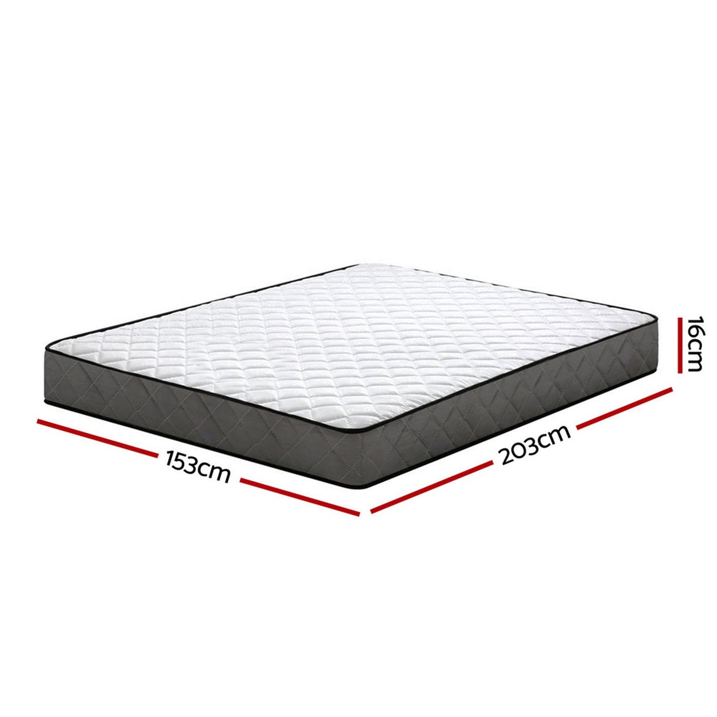 Queen Size Medium Firm Spring Mattress - 16cm