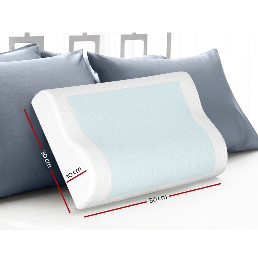 Memory Foam Cool Gel Bed Pillow - Set of 2