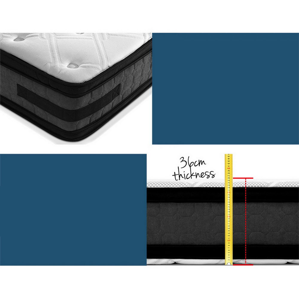 Luna Euro Top Cool Gel Bedding Spring Mattress 36cm - Single