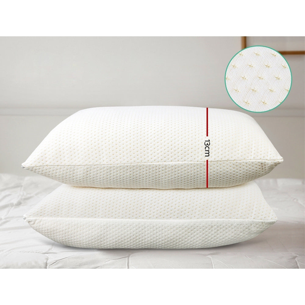 Memory Foam Visco Elastic Bed Pillow - Set of 2