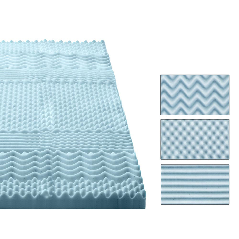 7 Zone Cool Gel Bed Topper with Bamboo Cover 8cm - Double