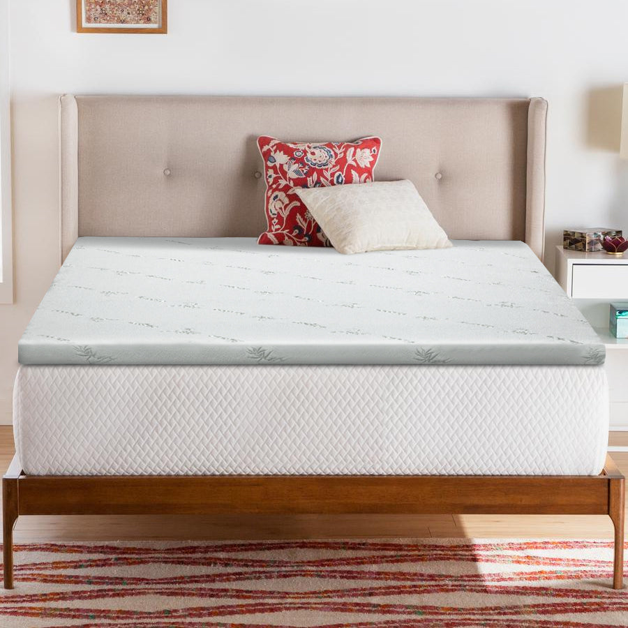 Cool Gel Memory Foam Bed Topper with Bamboo Cover 5cm - Double