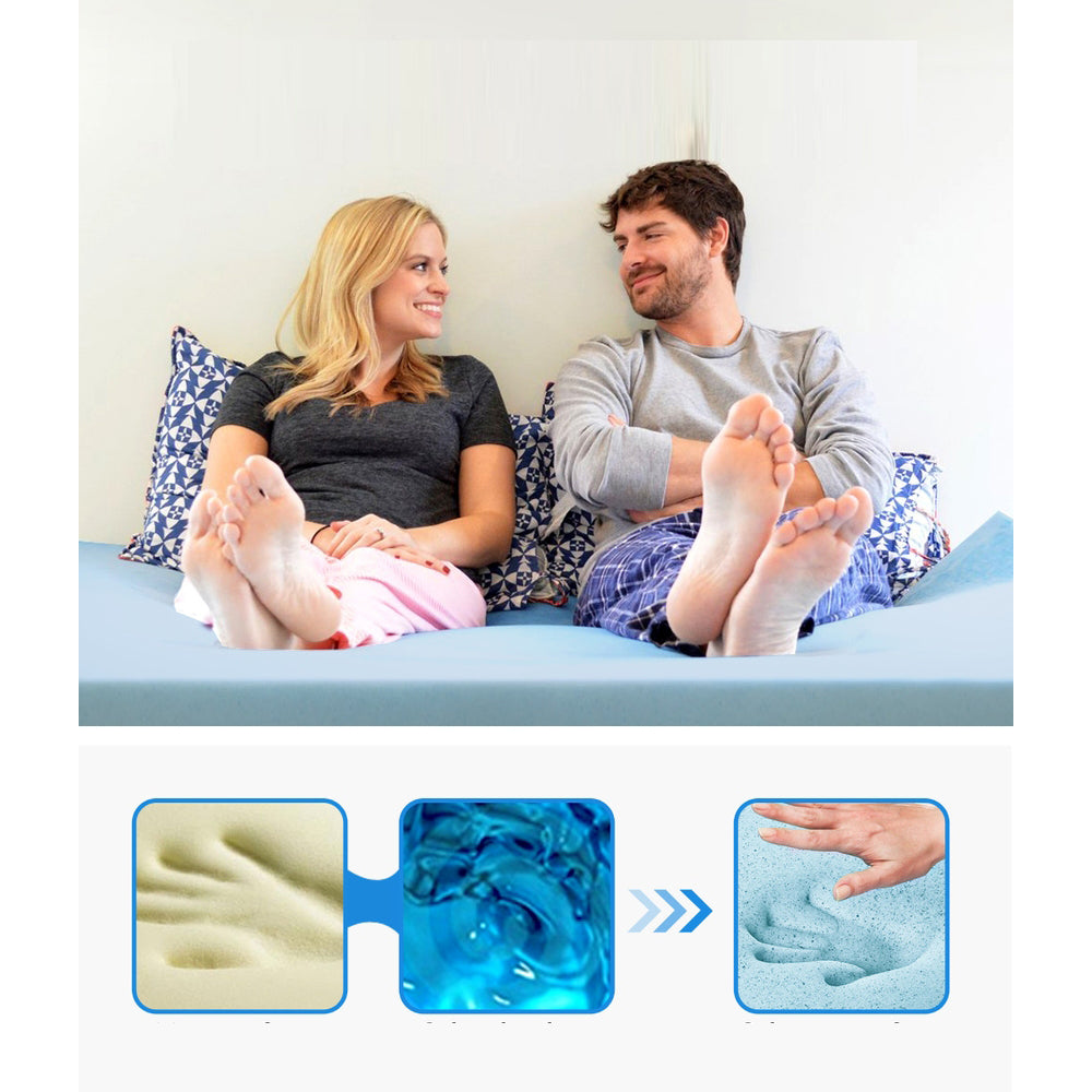 Cool Gel Memory Foam Mattress with Bamboo Cover 5cm - King