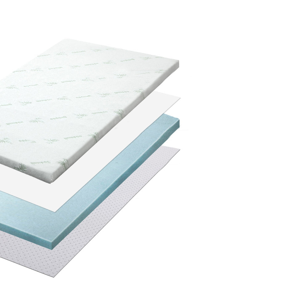 Cool Gel Memory Foam Mattress with Bamboo Cover 8cm - Single