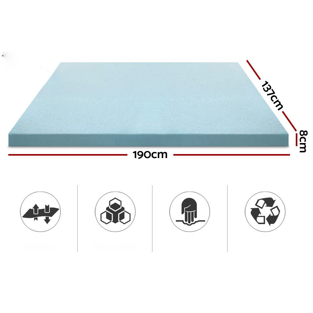 Cool Gel Memory Foam Mattress with Bamboo Cover 8cm - Double
