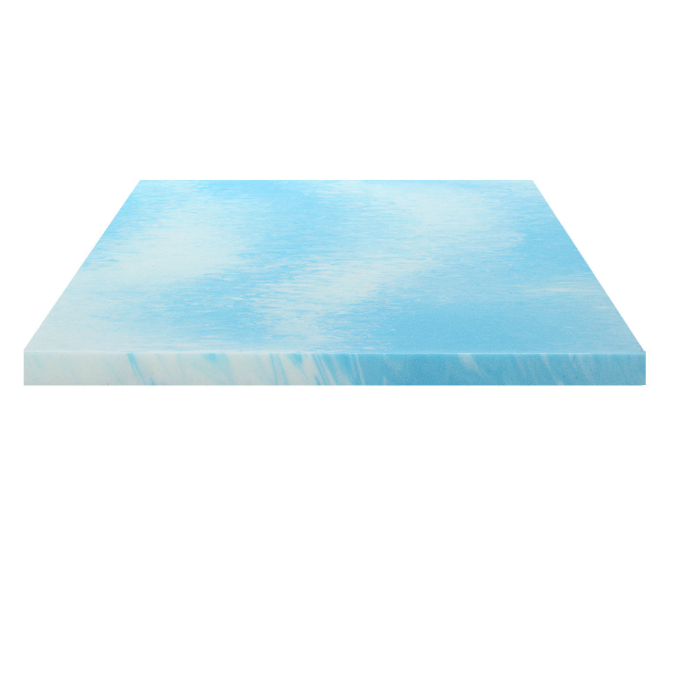 Cool Gel Memory Foam Mattress Topper with Bamboo Cover - Single/Double/Queen/King