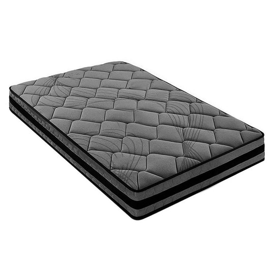King Single Size Medium Firm Mattress 22cm - Grey and Black