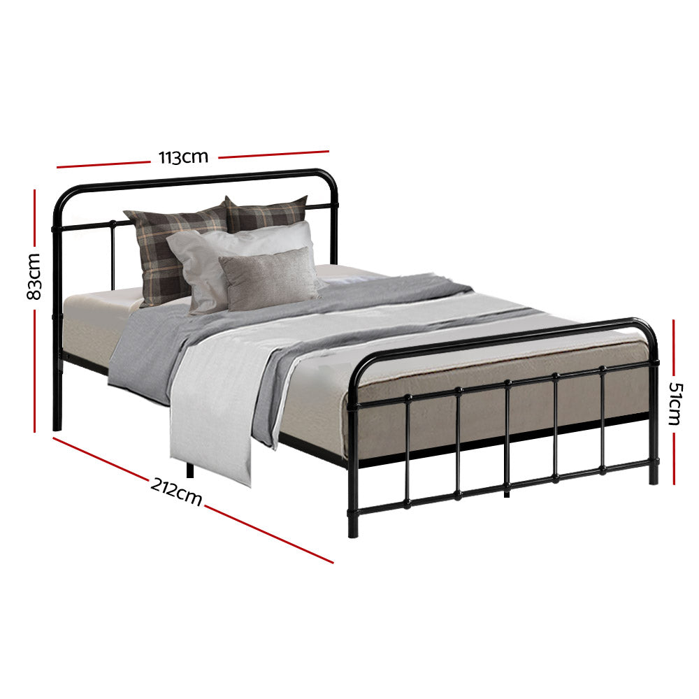 Metal Bed Frame KS King Single - Black