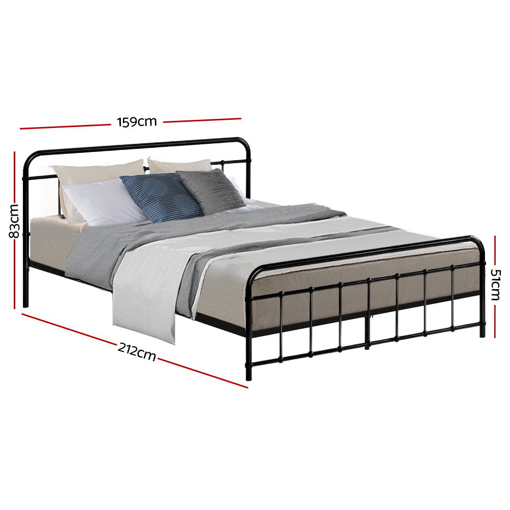 Metal Bed Frame - Queen (Black)