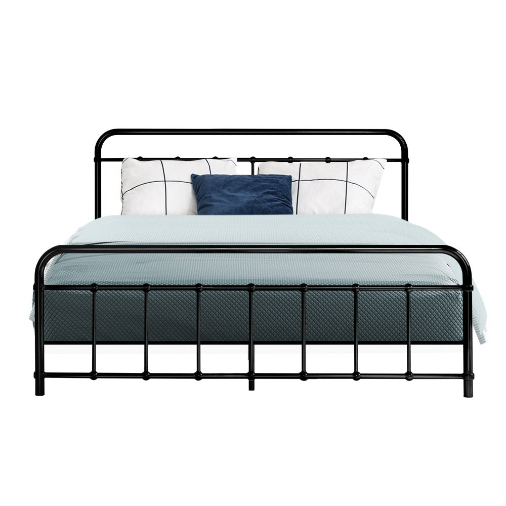 Metal Bed Frame - Queen (Black)
