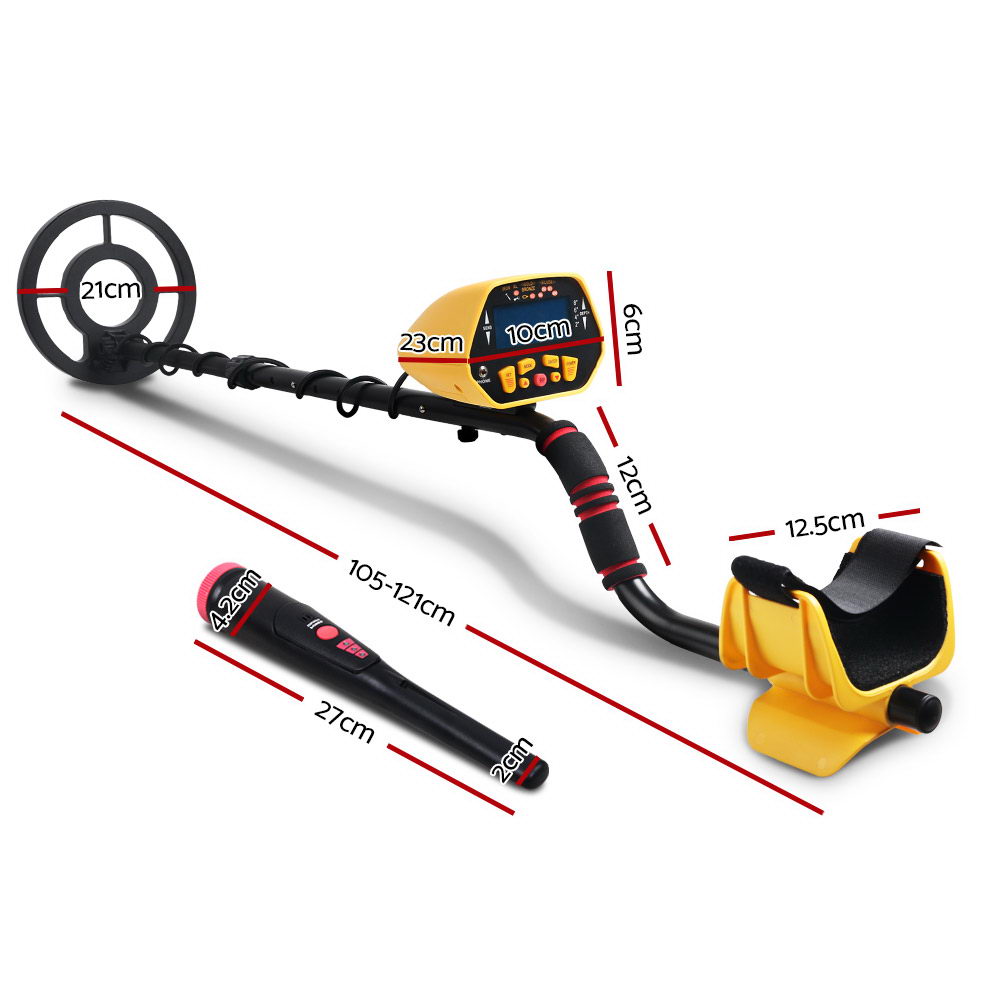 Metal Detector Pinpointer Deep Sensitive Gold Digger Hunter Yellow - 180mm