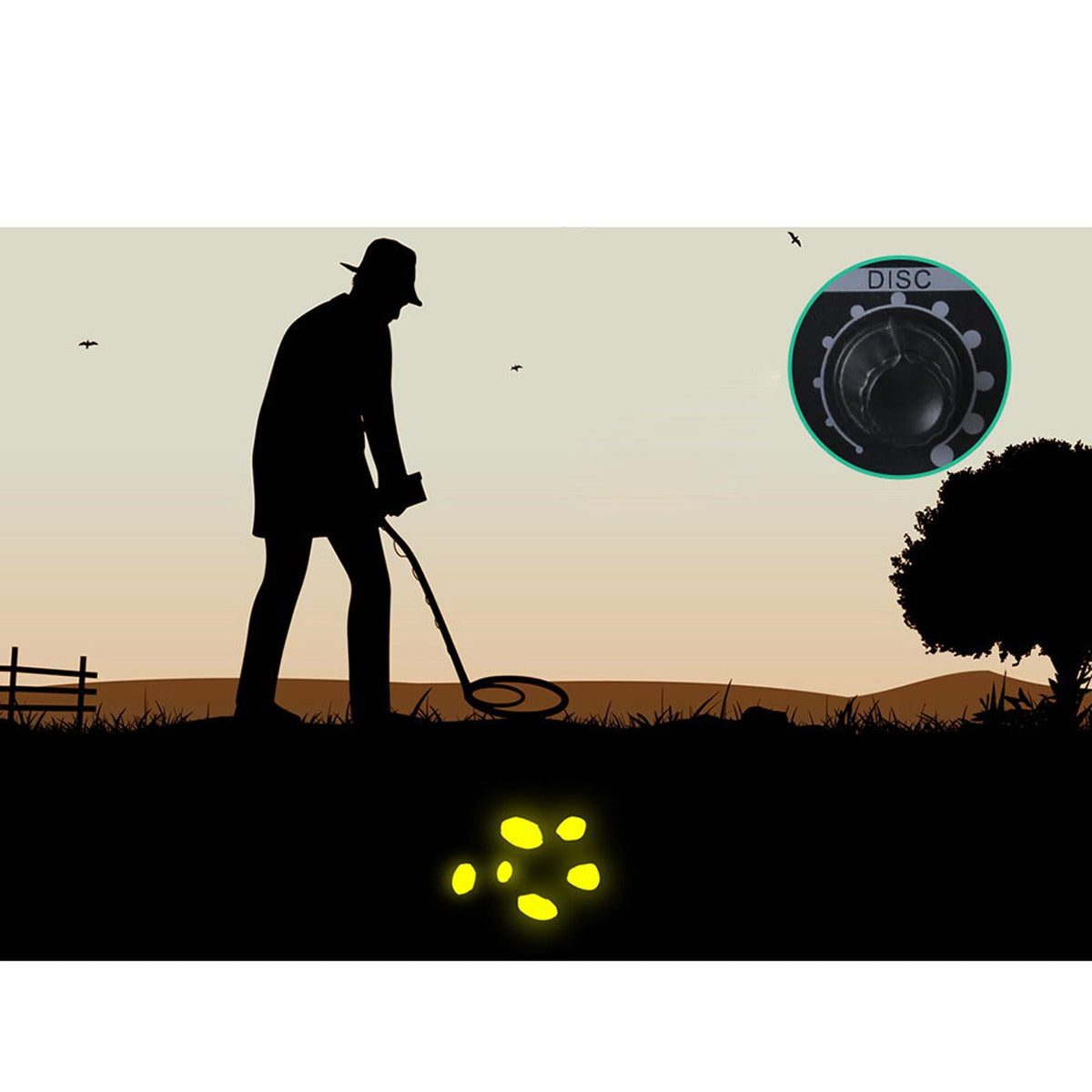 Battery Powered Metal Detector - Black