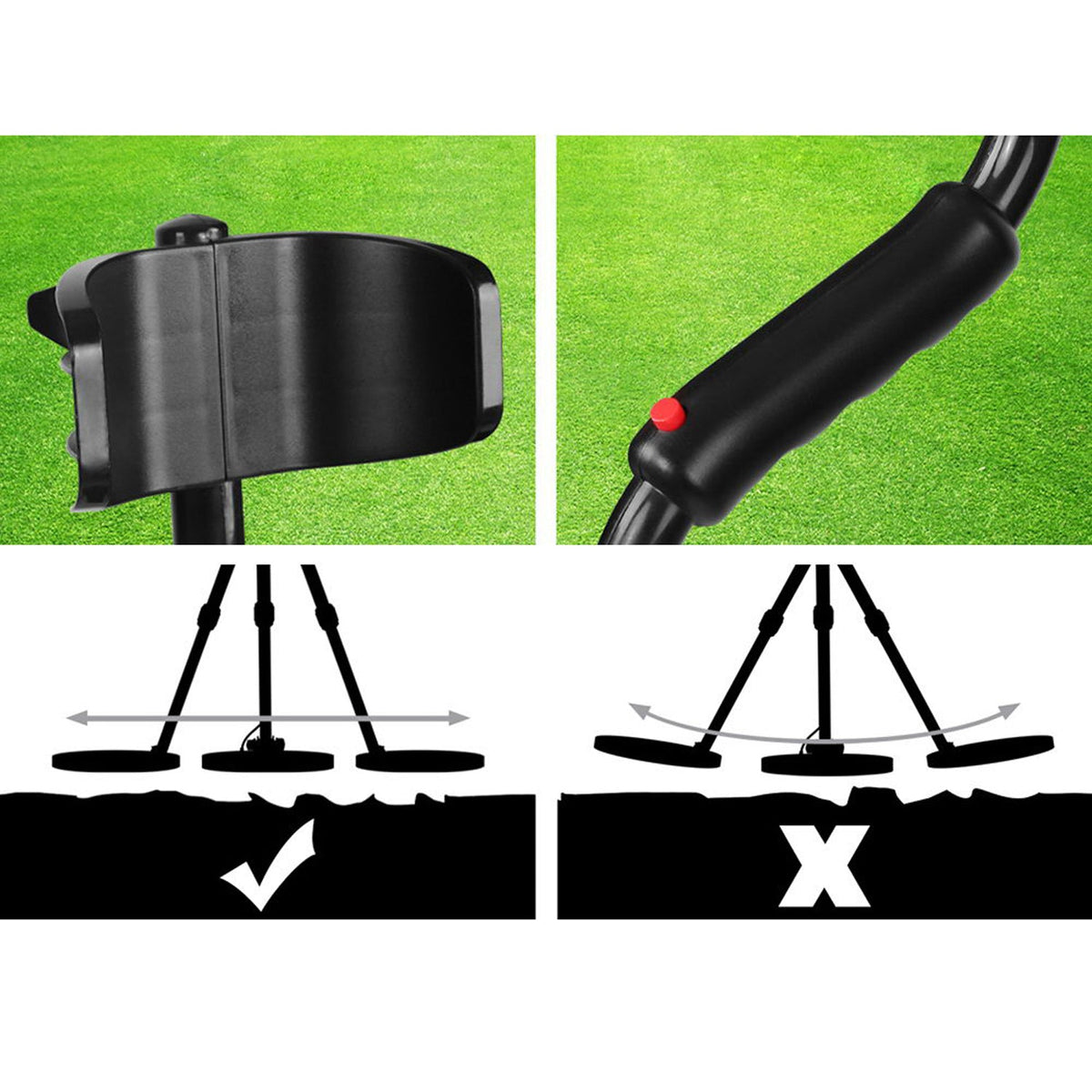 Battery Powered Metal Detector - Black