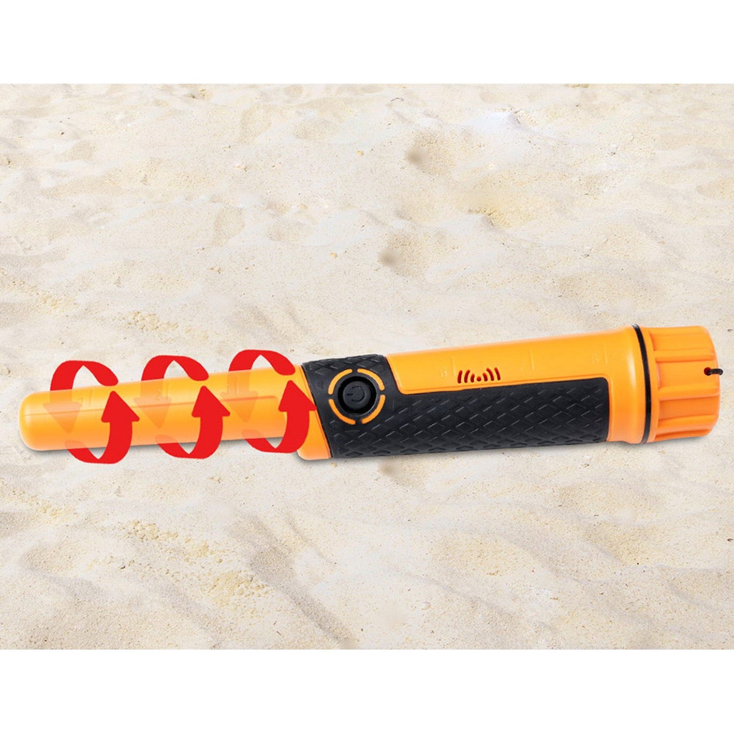 Portable Handheld Metal Detector - Black and Orange