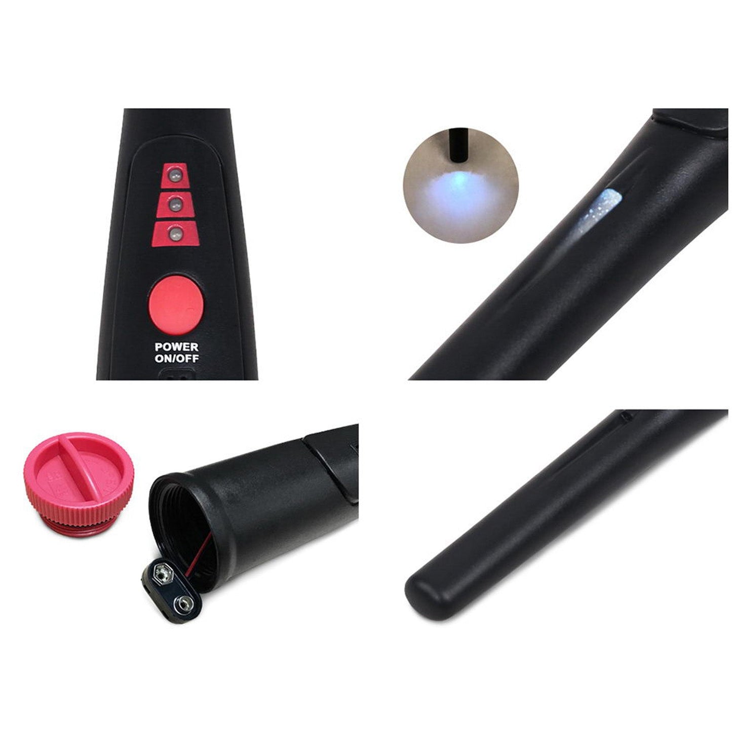 Metal Detector with LED - Black