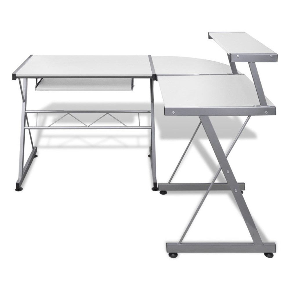 Corner Gaming Computer Desk - White