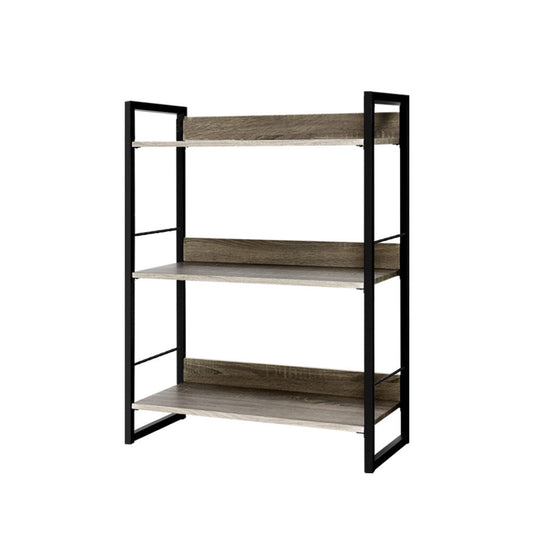 Wooden and Metal Framed Book Shelves - 3 Tier