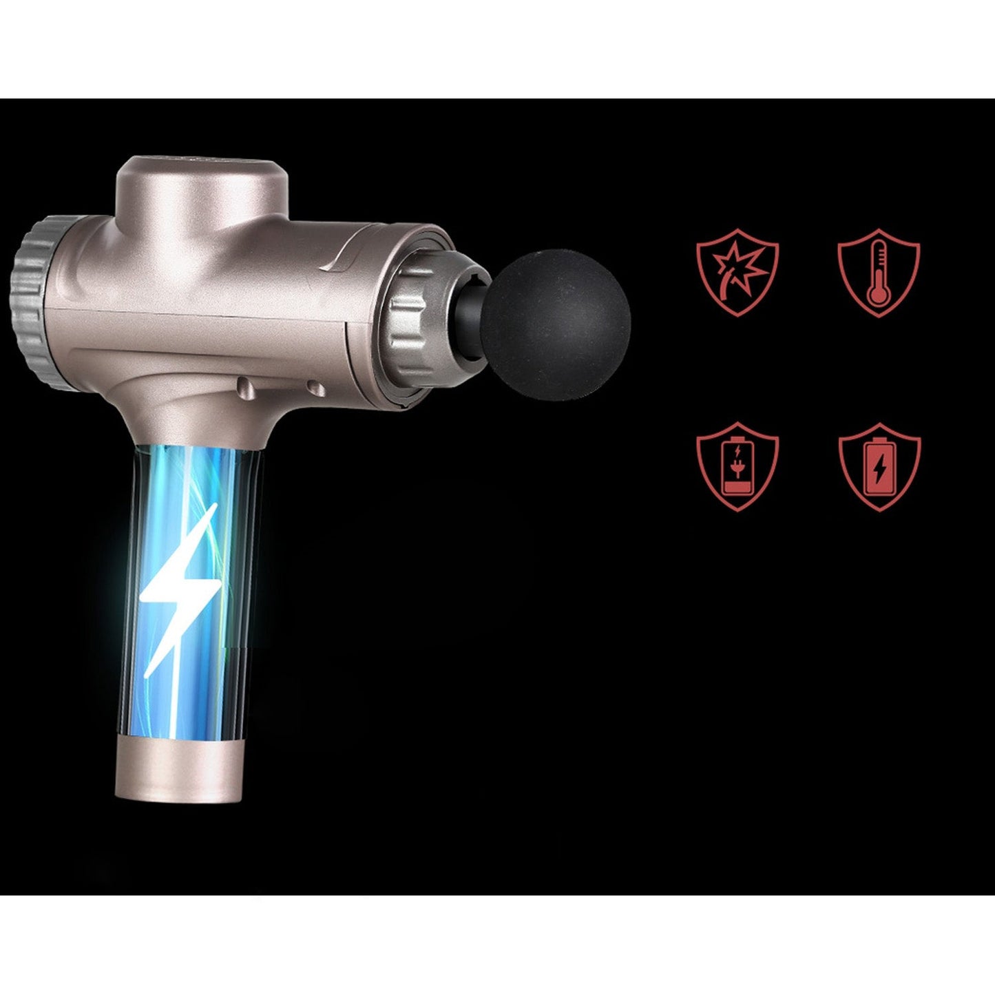 Electric Massage Gun with LCD - Gold