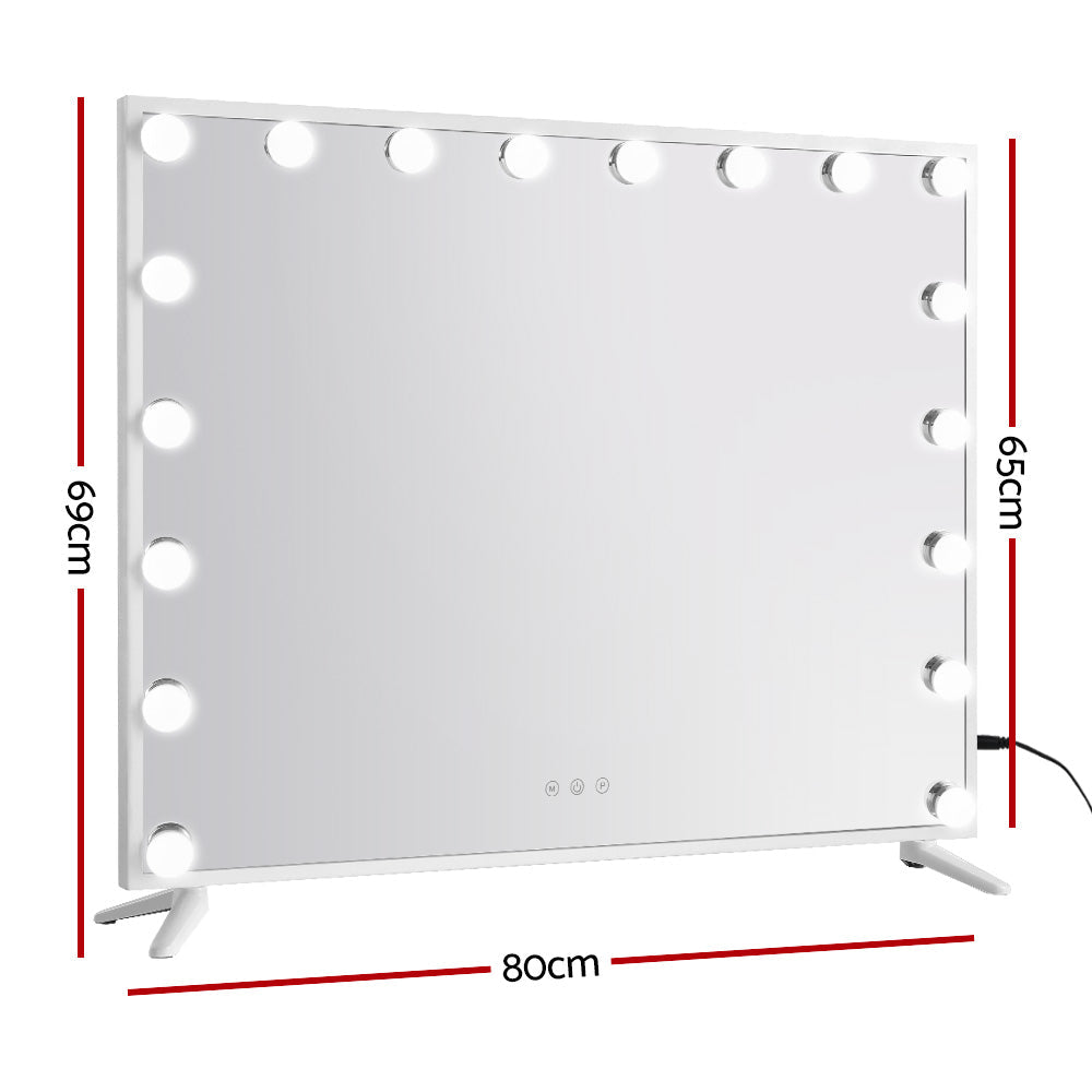 Makeup Mirror with 18 LED Bulbs - 65cm x 80cm