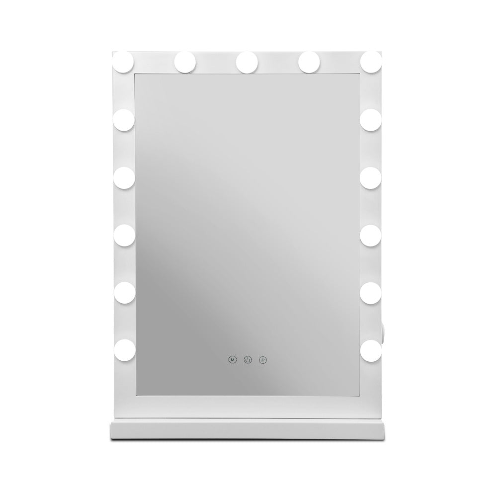 Hollywood Makeup Mirror with Light Vanity Stand - 15 LED Bulbs