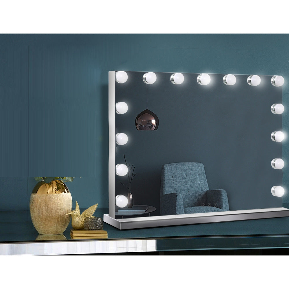Frameless Vanity Makeup Mirror 58cm x 46cm - 15LED