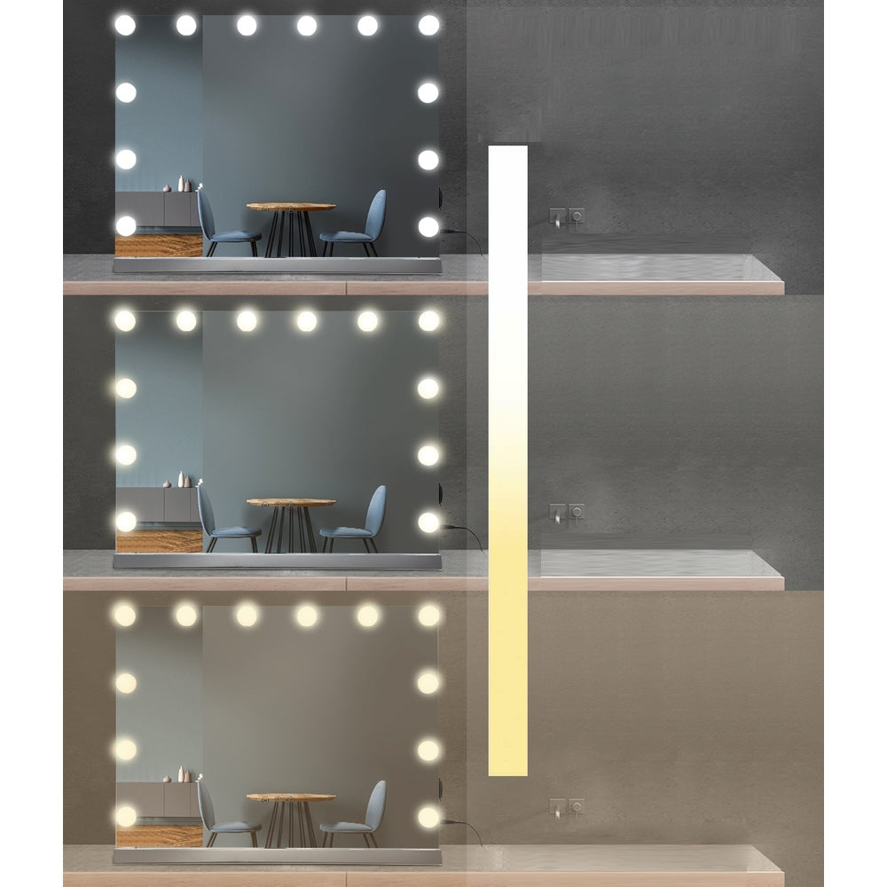Frameless Vanity Makeup Mirror 58cm x 46cm - 15LED
