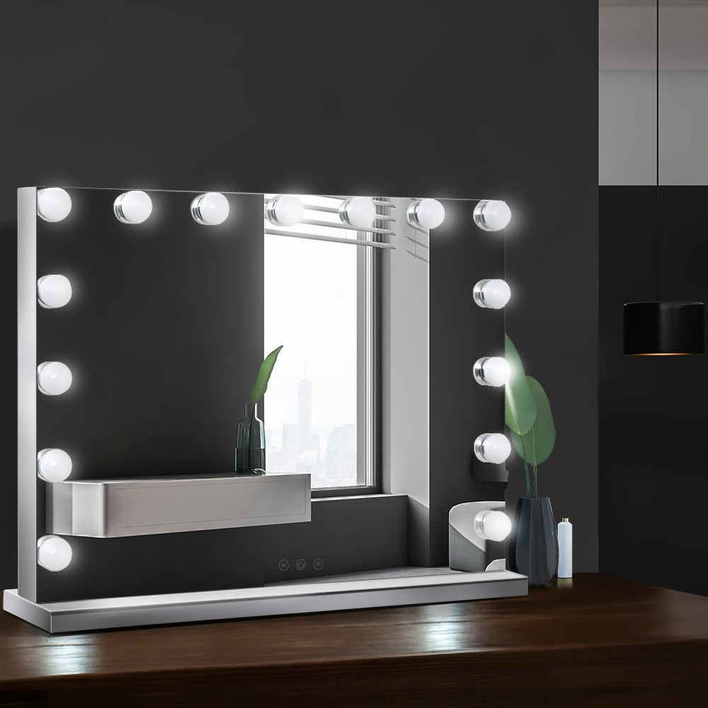 Frameless Vanity Makeup Mirror 58cm x 46cm - 15LED