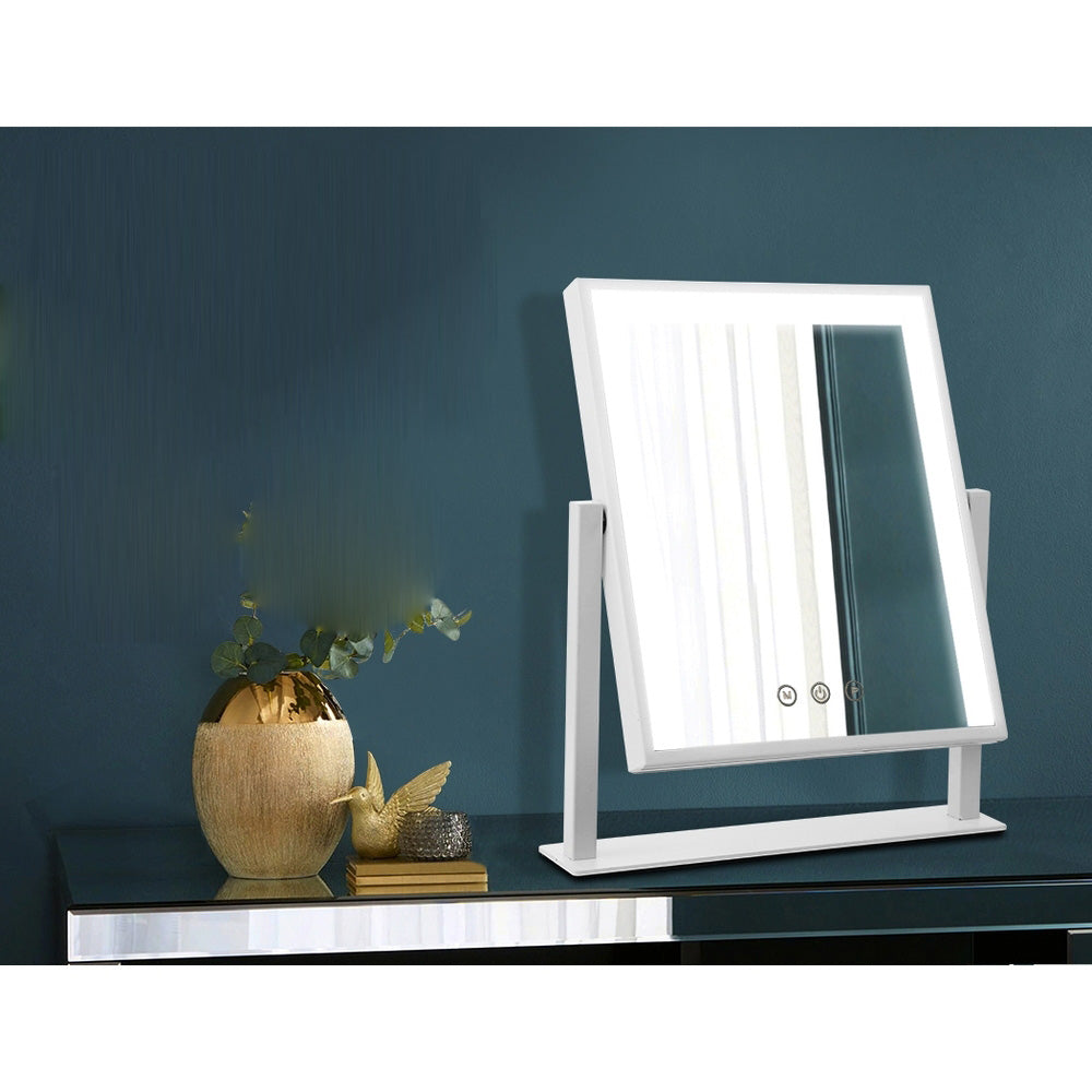 Hollywood Makeup Vanity Standing Mirror - White