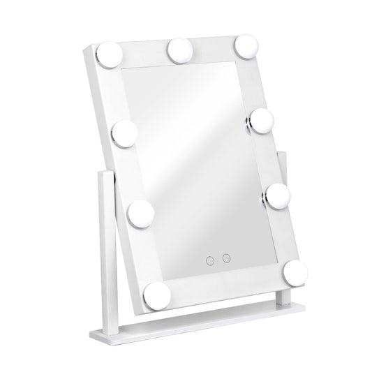 LED Standing Makeup Mirror 3 LED Light Setting - White