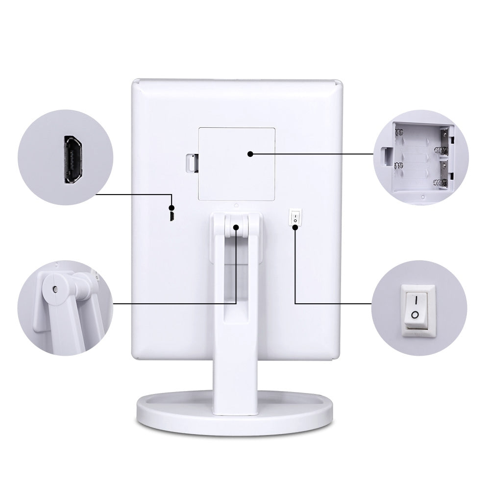 Tri-Fold Make Up Mirror with - 22 LED Lights