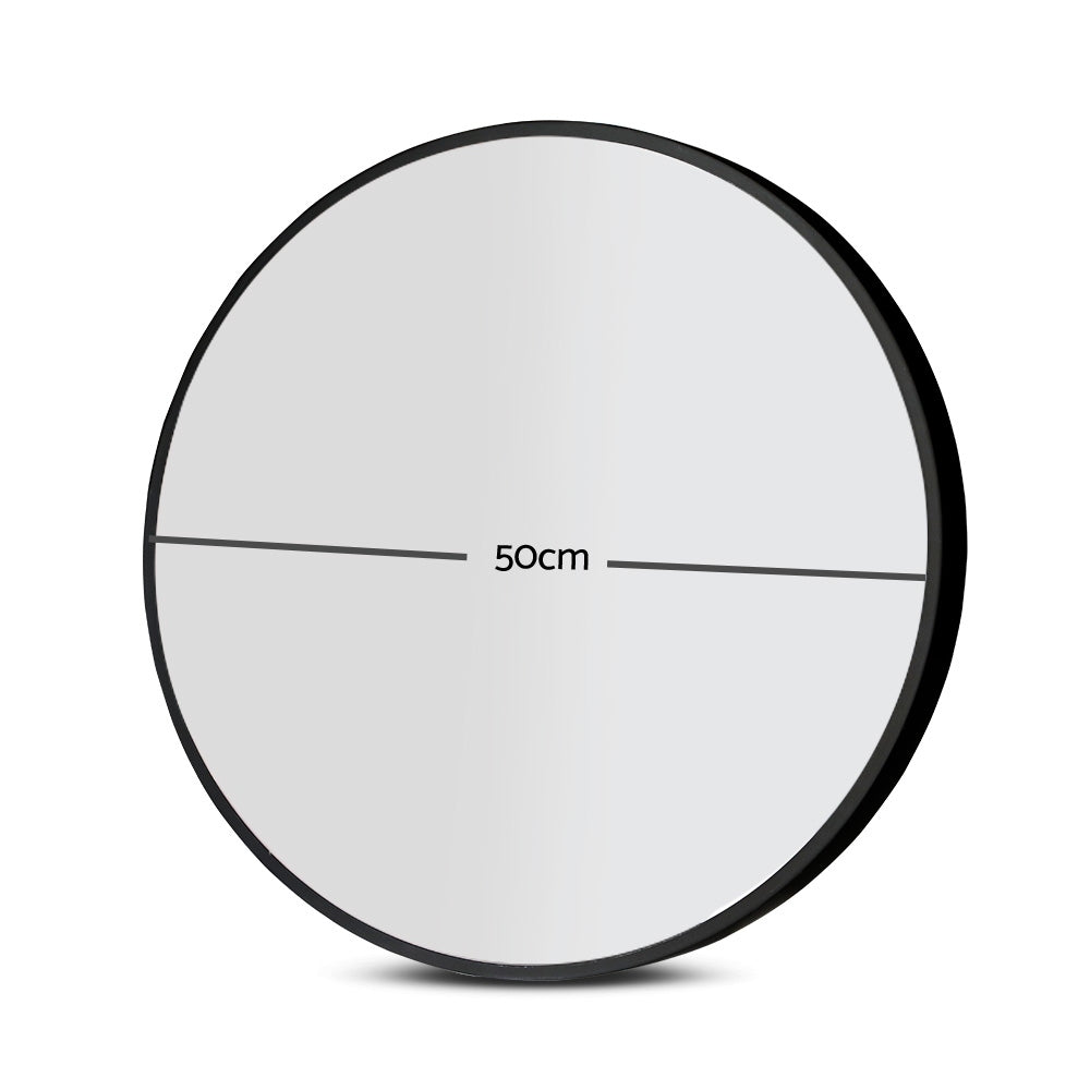 Bathroom Makeup Wall Mirror Frameless Round - 50cm