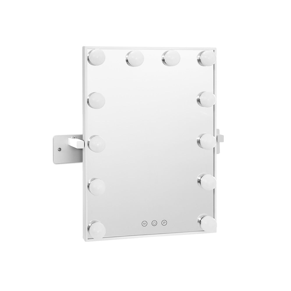 Hollywood Wall Makeup Mirror with Vanity Light  - 12 LED Bulbs