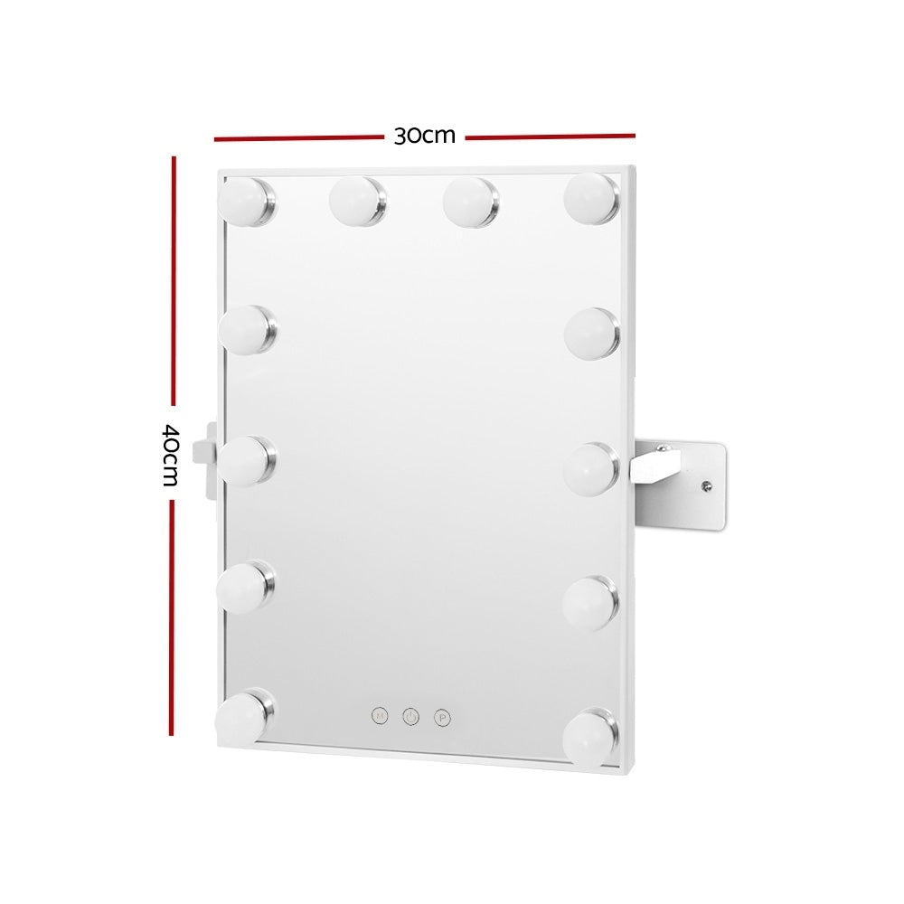 Hollywood Wall Makeup Mirror with Vanity Light  - 12 LED Bulbs
