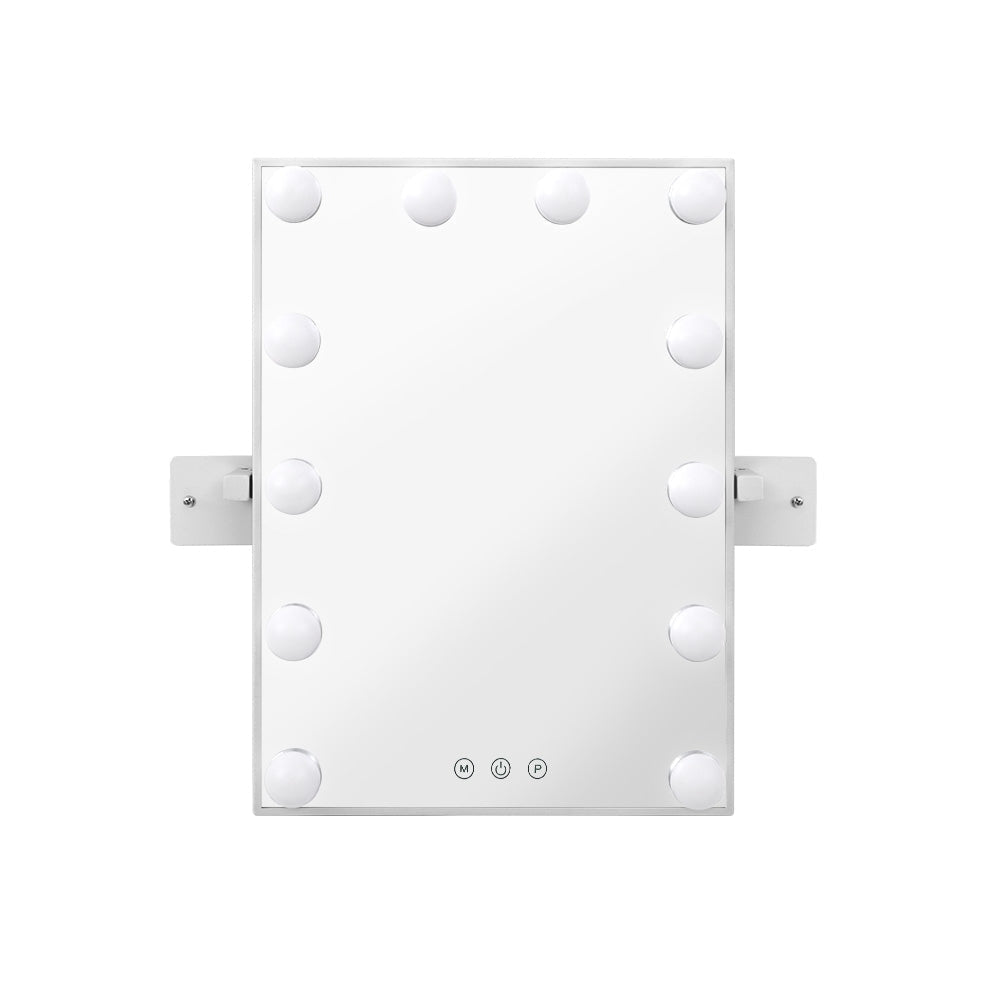 Hollywood Wall Makeup Mirror with Vanity Light  - 12 LED Bulbs